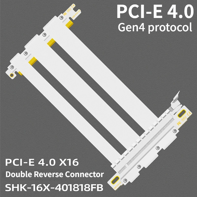 Itx Gpu Riser Pcie 4.0 16X - 新品 PCI Express 4.0 16X デュアルリバースコネクターケーブル