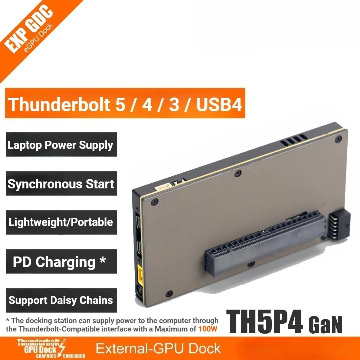 Gpu External Dock Egpu Thunderbolt 4 - アップグレード版TH5P4GaNノートパソコン用Thunderbolt 5/4 USB4外付けグラフィックカードEGPUドック+GPUケースノートブックTB5 TB4ビデオカードGPUドッキング