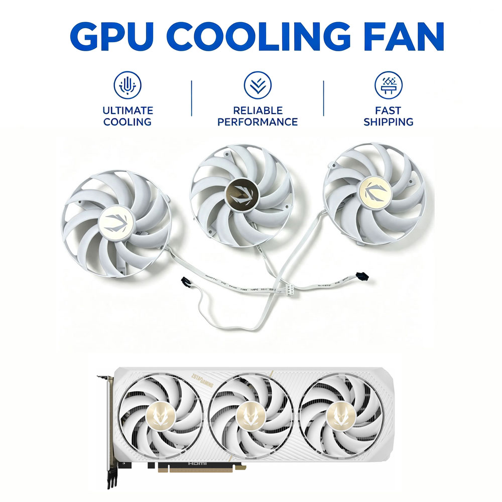 Rtx 5080 16Gb - 冷却ファン 96MM 4PIN TF10S12H-15PAA 0.6A RTX5070