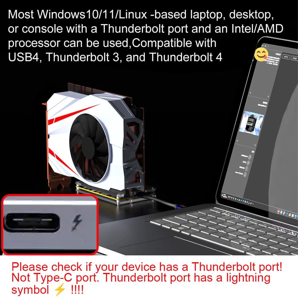 RGEEK 22Gbps eGPUドック PCIE3.0 X - Gpu External Dock Egpu Thunderbolt 4 のレビューと価格
