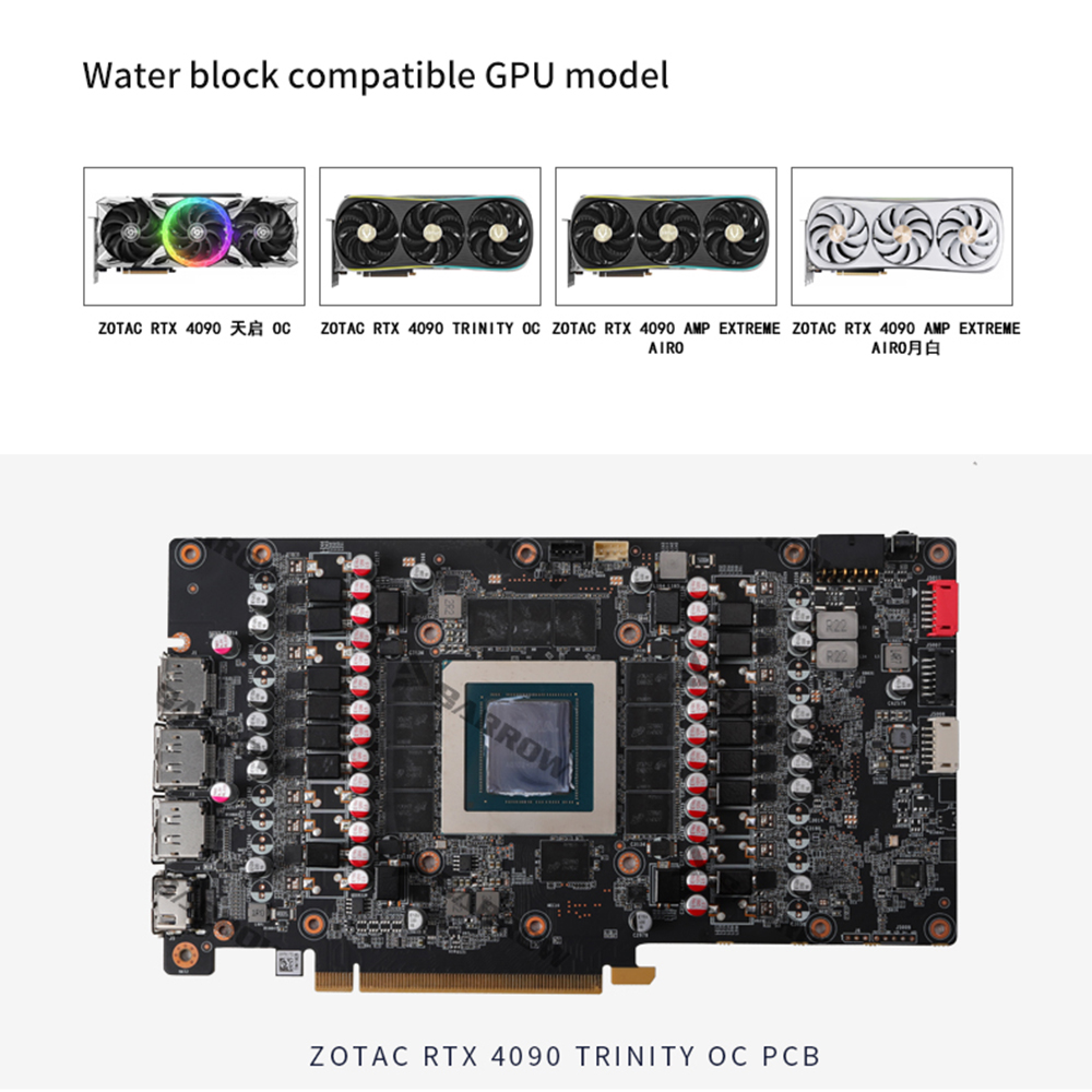 Zotac Geforce RTX 4090用の銅製バローヒ - Rtx 4090 Water Block のレビューと価格